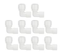 PATIKIL 10pcs Conector de Codo para Agua Purificador, Conexión Rápida Adaptador para Filtro, 3/8" Hembra NPT a 3/8" Tubo OD para Tubos Manguera Fontanería Sistema RO/DI Ósmosis Inversa