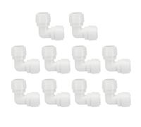 PATIKIL 10pcs Conector de Codo para Agua Purificador, Conexión Rápida Adaptador para Filtro Tubo, 3/8" a 3/8" para Tubos Manguera Fontanería Sistema RO/DI Ósmosis Inversa Frigorífico