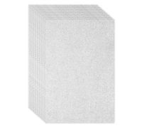 PATIKIL 10pcs EVA Hojas de Espuma con Purpurina, 2mm Grosor Plateado Esponja Papel Brillante Lámina Cuadrada, 30x20cm (L*A) para Manualidades DIY Regalo Collage Álbumes Decoraciones