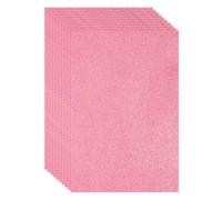 PATIKIL 10pcs EVA Hojas de Espuma con Purpurina, 2mm Grosor Rosa Oscuro Esponja Papel Brillante Lámina Cuadrada, 30x20cm (L*A) para Manualidades DIY Regalo Collage Álbumes Decoraciones