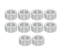 PATIKIL 10pcs M6 Separadores de Aluminio, Espaciadores Redondos de Metal Espaciadores Metálicos de Aleación de Aluminio para M6 Tornillo Pernos, 5x6.2x10mm (L*ID*OD)