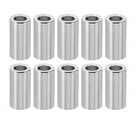 PATIKIL 10pcs M6 Separadores de Aluminio, Espaciadores Redondos de Metal Espaciadores Metálicos de Aleación de Aluminio para M6 Tornillo Pernos, 20x6.2x10mm (L*ID*OD)
