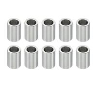 PATIKIL 10pcs Separadores de Acero Inoxidable, M4 Espaciadores Redondos de Metal Espaciadores Metálicos de Acero Inoxidable para M4 Tornillo Pernos, 8x4.1x6mm (L*ID*OD)