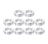 PATIKIL 10pcs Separadores de Aluminio, M10 Espaciadores Redondos de Metal Espaciadores Metálicos de Aleación de Aluminio para M10 Tornillo Pernos, 5x10.2x16mm (L*ID*OD)