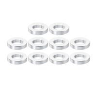 PATIKIL 10pcs Separadores de Aluminio, M10 Espaciadores Redondos de Metal Espaciadores Metálicos de Aleación de Aluminio para M10 Tornillo Pernos, 4x10.5x20mm (L*ID*OD)