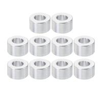 PATIKIL 10pcs Separadores de Aluminio, M10 Espaciadores Redondos de Metal Espaciadores Metálicos de Aleación de Aluminio para M10 Tornillo Pernos, 12x10.5x20mm (L*ID*OD)