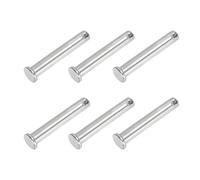 PATIKIL 10x60 mm Pasadores de Horquilla de un Solo Orificio, 6 Piezas de Pasadores de Cabeza Plana de Acero Inoxidable 304 para Sistemas de Bloqueo de Pasador de Enganche, Plateado