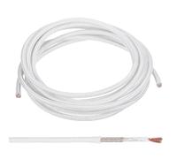 PATIKIL 11.5 pies 9 AWG Cable de Alta Temperatura Alambre de Vidrio de Mica Flexible Aislado Resistente Al Calor para Lámpara Caldera Blanco