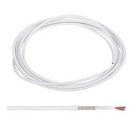 PATIKIL 11.5 pies Calibre 14 AWG Cable de Alta Temperatura -60 a 500 Grados Celsius de Fibra de Vidrio de Mica Aislada Resistente Al Calor y Flexible para Lámpara Caldera Blanco