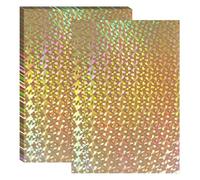 PATIKIL 11.7x8.3" Hoja de Papel de Lámina de Estampado en Caliente, 20 Hojas Papel de Estampado A4 Para Transferencia de Calor en Cuero, Logotipos Diy, Regalo, Oro Piedra Preciosa