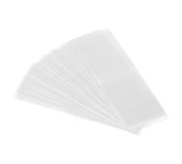 PATIKIL 118x40mm Perforado Retráctil Bandas, 250 Paquete PVC Calor Retráctil Envoltura Banda Ajuste Tapa Diámetro 2.76 a 2.91 Pulgadas para Frascos Latas, Trasparente