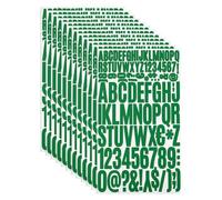 PATIKIL 12 Hojas Pegatinas de Letras y Números Adhesivas, Grande Alfabeto Número Pegatina de Vinilo Impermeable para Buzón, Señal de Dirección, Manualidades de Tarjetas, Verde Oscuro