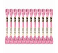 PATIKIL 12 Madejas De Hilo De Bordar, Hilo De Bordar De Poliéster Para Pulseras De Hilo Para Bordado A Mano Y Punto De Cruz, Rosa