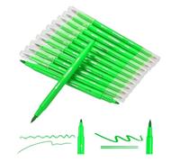 PATIKIL 12 Pack Marcadores De Doble Punta, Plumones De Colores Fluorescentes Verdes Con Punta Doble Para Adultos, Suministros Para Libros De Colorear, Tomar Notas, Escribir, Caligrafí