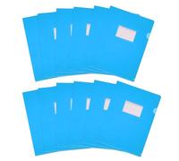 PATIKIL 12 Paquetes De Carpetas De Plástico Tipo L, Tamaño Carta Carpetas Transparentes Para Documentos Fundas De Papel Carpeta De Proyecto Con Bolsillo Para Hogar Oficina, Azul Claro