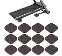 PATIKIL 12 Pcs Almohadillas para Cinta De Correr, 4x4x0.6 Almohadilla De Espuma De Alta Densidad Antivibración Aislamiento Acústico para Suelo Protección De Alfombra Reducción, Naranja