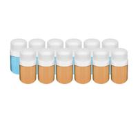 PATIKIL 12 Piezas 125ml Botellas de Reactivo, Botellas Redondas de Boca Ancha de PP con Tapa de Rosca para Almacenamiento de Muestras de Agua de Laboratorio, Transparente