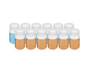 PATIKIL 12 Piezas 125ml Botellas de Reactivo, Botellas Redondas de Boca Ancha de PP con Tapa de Rosca para Almacenamiento de Muestras de Agua de Laboratorio, Transparente