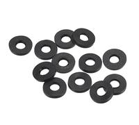PATIKIL 12 Piezas Arandela Plana de Goma, M4 Arandela Plana de Goma Redondo Juntas Toricas para Tubería Manguera Sujetador Perno, 9mm x 1.2mm (OD*Gorsor), Negro