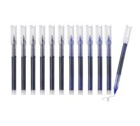 PATIKIL 12 Piezas Bolígrafos De Tinta Líquida Punta Fina 0.5 mm Escritura Suave Tinta Gel Secado Rápido Negro/Azul Para Oficina Tomar Notas Diario Plástico Transparente