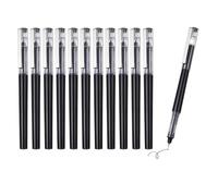 PATIKIL 12 Piezas Bolígrafos De Tinta Líquida, Punta Fina De 0.5 Mm, Escritura Suave, Tinta Gel De Secado Rápido, Tinta Negra Para Oficina, Tomar Notas, Escribir Diarios, Cuerpo Negro