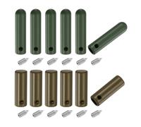 PATIKIL 12 Piezas De Regatones De Metal Con Tornillo 2 Estilos 20mm/25mm Regatones De Cordones Para Sudaderas Y Zapatos De Aleación Tapones Para Cordones Cilíndricos Reparación