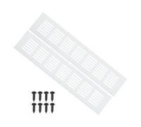 PATIKIL 12 X 2.4" Cubierta de Rejilla de Ventilación para Puerta, 2Pcs Cubierta de Ventilación de Rejilla de Aluminio Resistente con Tornillos de Montaje para Puerta de Armario, Plateado