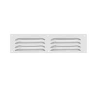 PATIKIL 12 x 4" Cubierta de Ventilación de Rejilla de Aire de Aluminio, Rejilla de Ventilación de Pantalla HVAC para Hogar Cocina Chimenea Baño Pared Techo, Tono Plateado