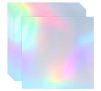 PATIKIL 12"x12" Cartulina Holográfica 10 unidades de Papel Metálico Iridiscente Espejo para Scrapbook Póster Manualidades Estilo 1