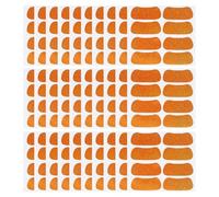 PATIKIL 120 Pares de Pegatinas Deportivas Negras para Los Ojos, Tiras Negras para Los Ojos Transpirables para Fanáticos de Béisbol en El Día Del Juego, Pegatinas Naranjas Con Purpurina