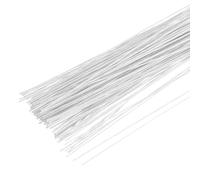 PATIKIL 120 Pcs Alambre Florar Calibre 28, Alambre Para Tallos Florales De 14 Pulgadas, Alambres Envueltos En Papel Para Arreglos Florales, Manualidades, Coronas, Proyectos DIY, Blanco