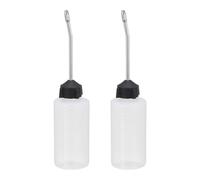 PATIKIL 120ml 4oz Aguja Engrasador, 2uds Pegamento Aplicador Botella Pistola Aceite Botella con Preciso Romo Aguja Puntas para Coser Máquina Bricolaje Artesanía, Blanco