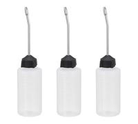 PATIKIL 120ml 4oz Aguja Engrasador, 3uds Pegamento Aplicador Botella Pistola Aceite Botella con Preciso Romo Aguja Puntas para Coser Máquina Bricolaje Artesanía, Blanco