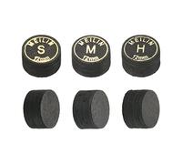 PATIKIL 12mm Billar Taco Puntas Kit, 6 en 1 H, M, S Múltiples Capas Pool Billar Taco Puntas Laminado Pegamento Snooker Palo Punta Billar Accesorios, Negro