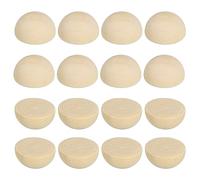 PATIKIL 12mm Media Madera Cuentas, 300 Paquete Sin Terminar Natural Madera Cuentas Redondas Divididas Madera Bolas para Artesanía Arte Adornos Pintura, Marrón