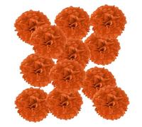 PATIKIL 12pcs Flores de Papel, Pompones de Seda Decoración de Fiesta Carnaval Flor Abeja Bolas para Fiestas Boda Despedida de Soltera Cumpleaños Manualidad DIY, 35cm, Naranja Rojo