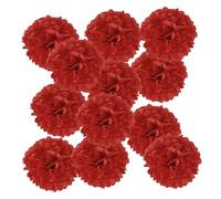 PATIKIL 12pcs Flores de Papel, Pompones de Seda Decoración de Fiesta Carnaval Flor Abeja Bolas para Fiestas Boda Despedida de Soltera Cumpleaños Manualidad DIY, 10cm, Rojo
