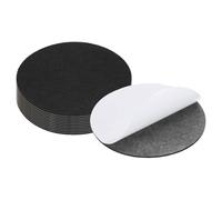 PATIKIL 12pcs Hoja Redonda de Fieltro, 190mm Adhesivo Base de Lámpara Almohadillas de Fieltro Suave Antideslizante Antiarañazo para Lámpara de Pie Mubles Silla DIY Manualidad, Negro