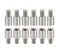 PATIKIL 12pcs M4 Separadores Roscados, M4*8+6mm Tornillo de Extensión de Acero Inoxidable Tuerca Pilar Macho Hembra Tornillo, Adaptadores de Rosca Macho Hembra Métrica, 4x6mm(ID*OD)
