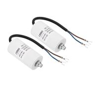 PATIKIL 12Uf Condensador de Funcionamiento CBB60 2 Uds AC 450V Cables Terminales en Forma de U 50/60Hz Cilindro Inferior con Tornillo M8 para Lavadoras Bombas de Motor Estrella