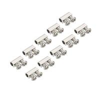 PATIKIL 12x4.5x5.5mm Alambre Cuerda Clips, 20uds Acero Cable Abrazaderas 3mm Dobles Agujeros Cable Bloqueo Cuerda Accesorios Clip con M3*0.5 Tornillos para Cable