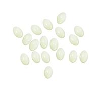 PATIKIL 12x8mm Luminosas Pesca Cuentas, 200uds Plástico Brillante Pesca Cebo Huevos Aparejo Cuenta Aparejo Herramienta Ovalada, Blanco