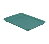 PATIKIL 12x9 Rápida Comida Bandeja, Plástico Reutilizable Multiusos Rectángulo Servicio Bandeja para Cafetería Restaurante Casa Cocina, Oscuro Azul