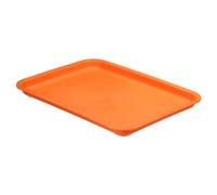 PATIKIL 12x9 Rápida Comida Bandeja, Plástico Reutilizable Multiusos Rectángulo Servicio Bandeja para Cafetería Restaurante Casa Cocina, Naranja