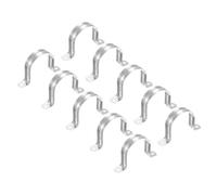 PATIKIL 13,9 Pulgadas/75mm Rígido Tubo Correa Abrazadera 10uds 304 Inoxidable Acero Dos Agujeros U-Forma Tubo Clip Tubo Sujetar Soporte para Tubo Fijación