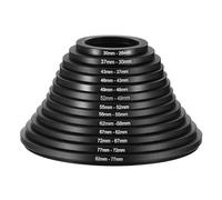 PATIKIL 13pcs Anillo Reductor, Juego de adaptadores de Anillo de Filtro de Lente de cámara de Aluminio para Capucha de Lente de cámara, 82mm-77mm, 77mm-72mm, 72mm-67mm