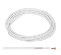 PATIKIL 14.8 pies Calibre 17 AWG Cable de Alta Temperatura Alambre de Vidrio de Mica Resistente Al Calor Aislado Flexible y Electrónico para Lámpara Caldera Blanco