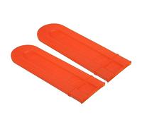 PATIKIL 14 Pulgada Motosierra Cadena Cubierta, 2 Paquete Cadena Sierra Barra Protectora Cubierta Plástico Motosierra Sierra Barra Funda Cubierta para Jardín Motosierra, Naranja