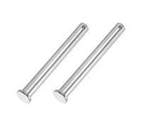 PATIKIL 14 x 120 mm Pasadores de Horquilla de un Solo Orificio, 2 Piezas de Pasador de Cabeza Plana de Acero Inoxidable 304 para Sistemas de Bloqueo de Pasador de Enganche, Plateado