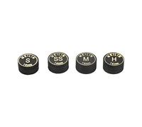 PATIKIL 14mm Billar Taco Puntas Kit, 4 en 1 H, M, S, 2S Múltiples Capas Pool Billar Taco Puntas Laminado Pegamento Snooker Palo Punta Billar Accesorios, Negro
